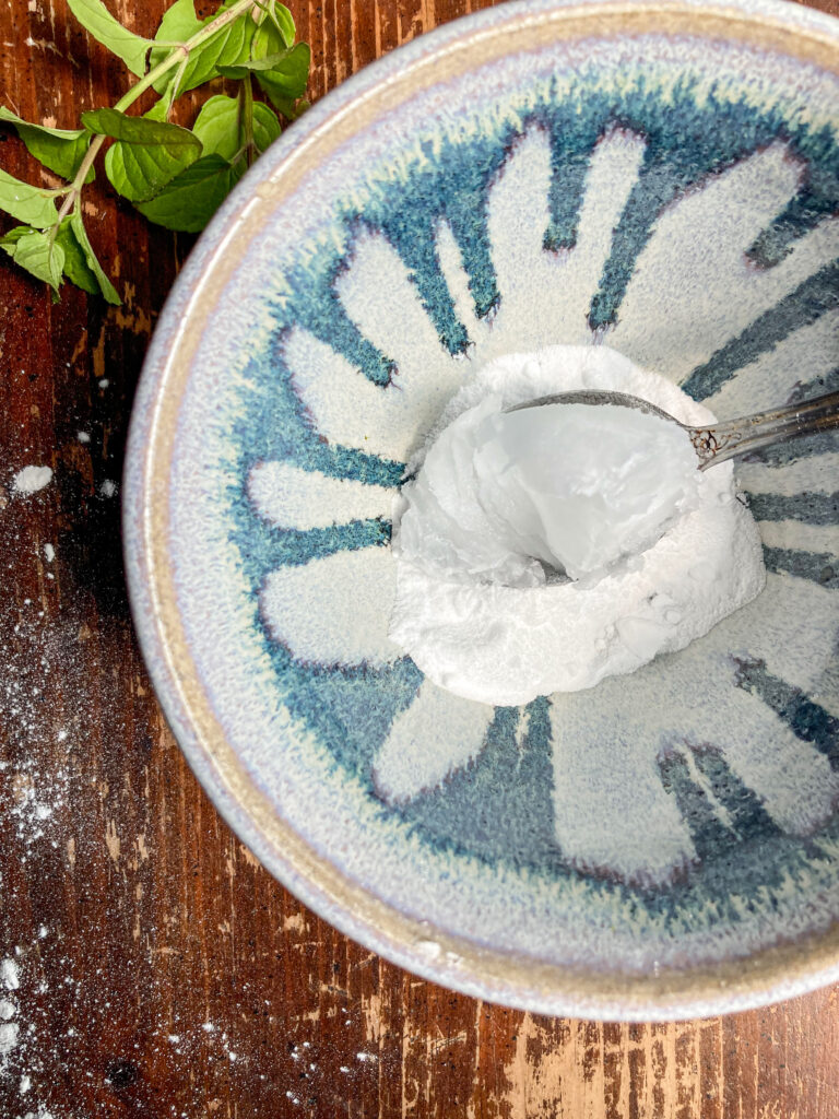 adding coconut oil to baking soda for recipe