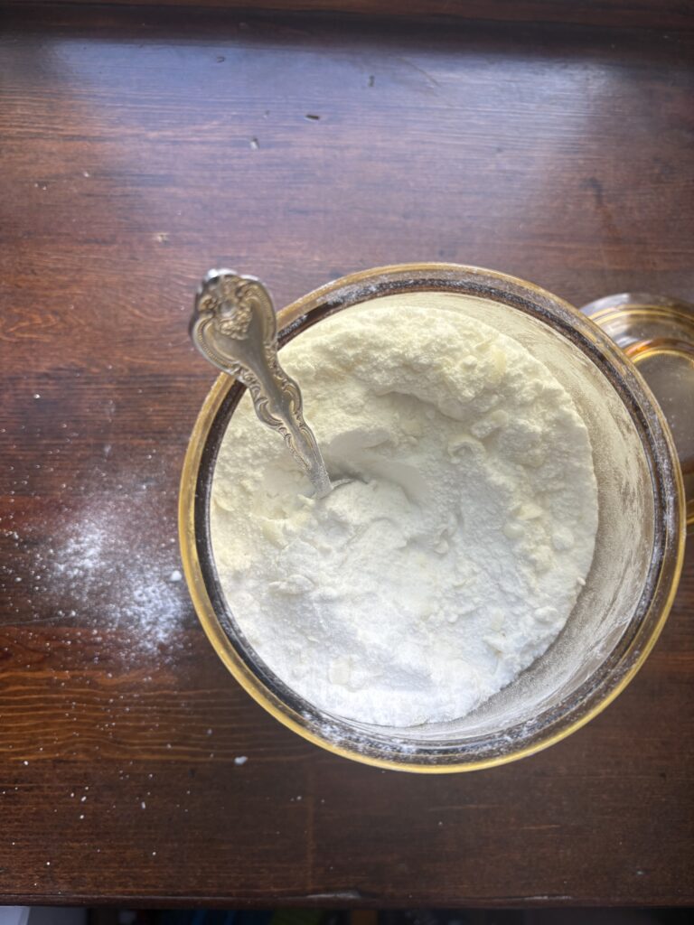 Powdered laundry detergent